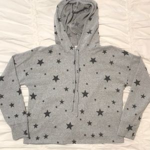 Paper Crane star pattern gray hoodie